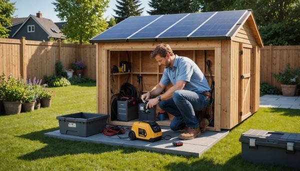 Quel kit solaire choisir pour bricoler son abri de jardin ?